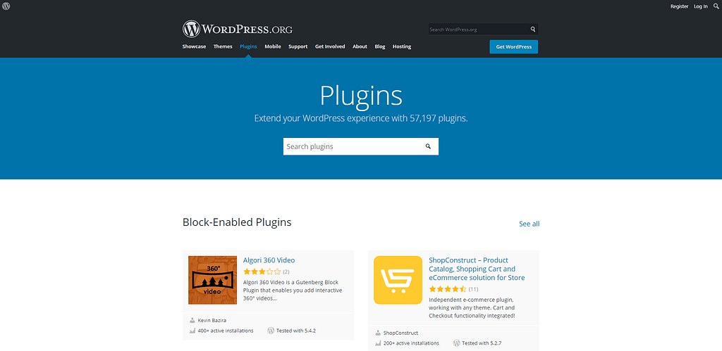 screenshot de wordpress.org plugins